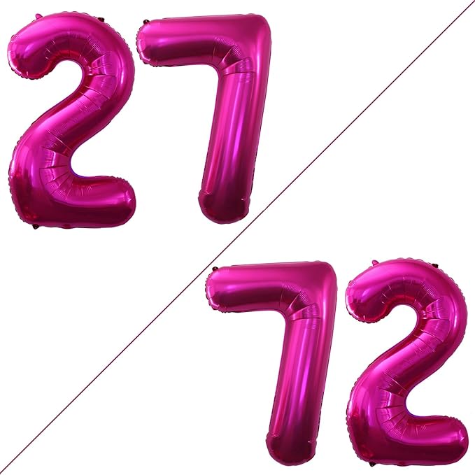 GOER Number 27 Balloons for 27th Birthday Party Decorations, 42 Inch Jumbo Foil by GOER