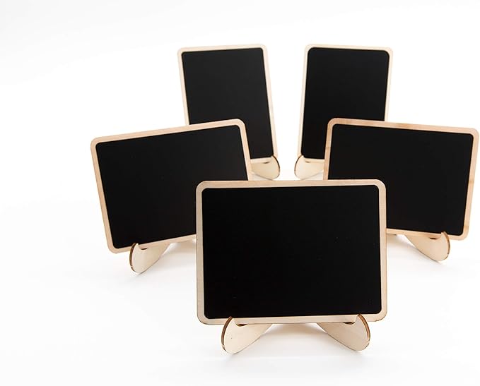 DSTELIN 20 Pack Wood Mini Chalkboards Signs - Image 5