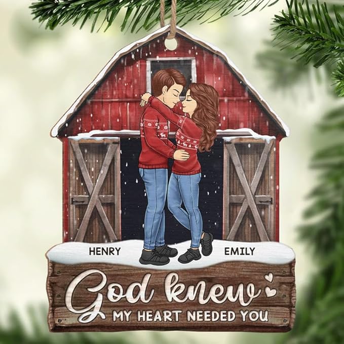 Pawfect House God Knew My Heart Needed You, Personalized Christmas Ornaments - Image 5