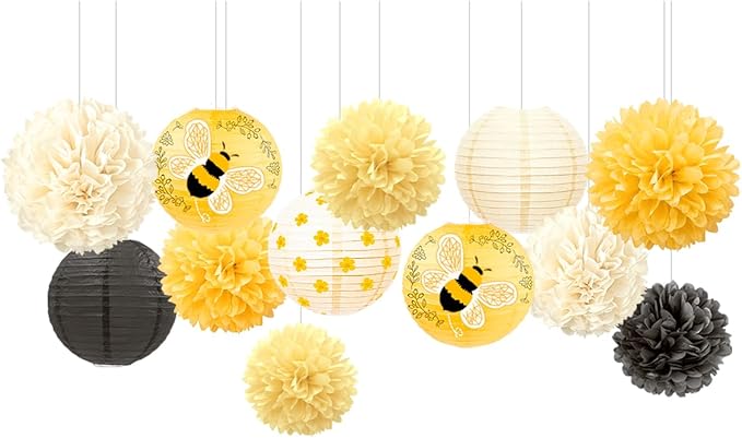 NICROLANDEE Bee Party Decorations, Bee Themed Birthday Decorations by nicrolandee