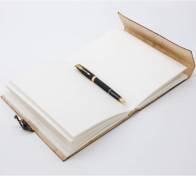 Handmade Leather Double Dragon Journal | Writing Notebook Diary | Bound Daily - Image 5