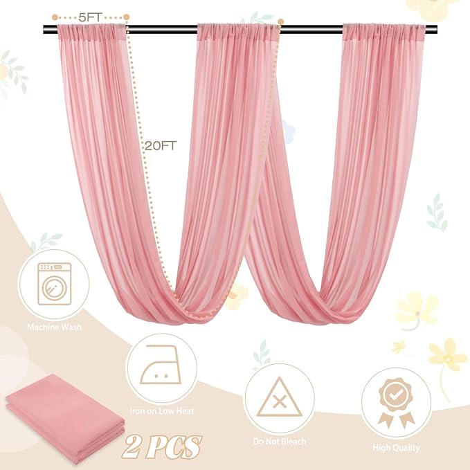 FUHSY Wedding Ceiling Drapes Sheer Fabric - Image 3