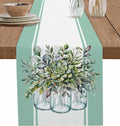 Eucalyptus Cotton Linen Table Runner by Unknown