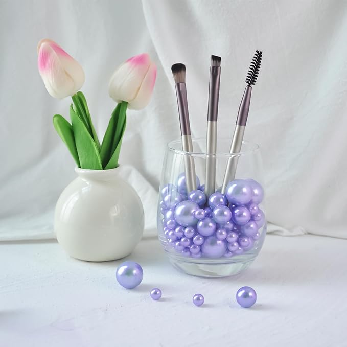 260Pcs Lightpurple Glossy Beads - Image 3