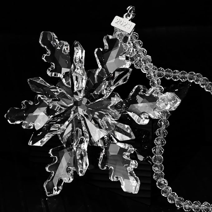 2024 Christmas Ornaments Crystal Snowflake Ornaments Annual Edition Christmas - Image 3