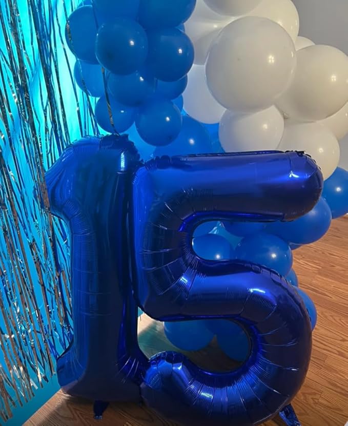 Night Blue 40 Inch Large Number 5 Birthday Balloon, 2025 Five 5th 15 25 35 50 - Image 5