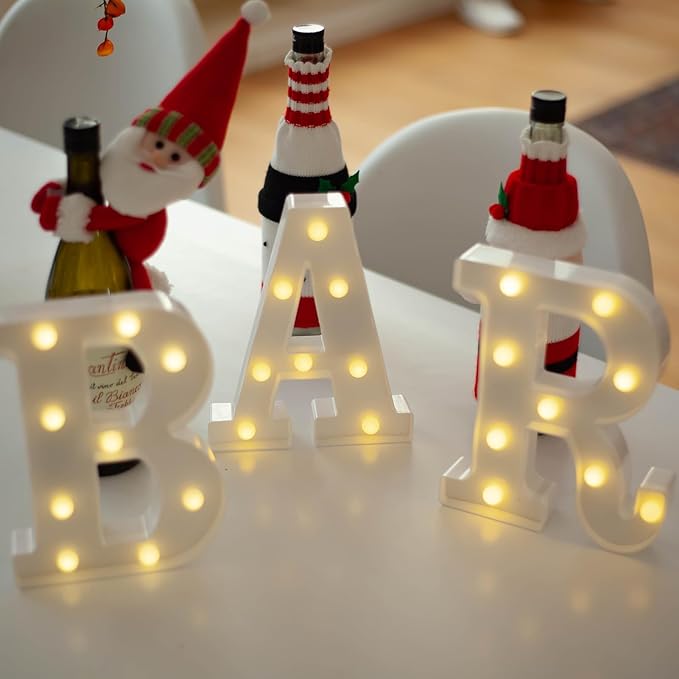 LED Marquee Letter Lights, Small Light Up Marquee BAR Sign, Decorative LED - Image 6