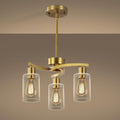 3-Light Gold Dining Room Chandeliers Over Table, Contemporary Kitchen Island by CNRATYE