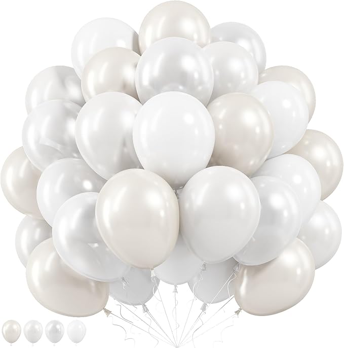Pearl White Balloons by Paeyeq
