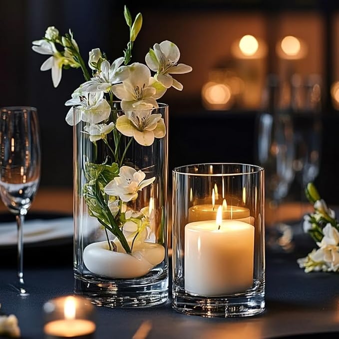 30pcs Glass Cylinder Vase for Centerpieces, 12 inch Tall Big Clear Flower Vase - Image 4