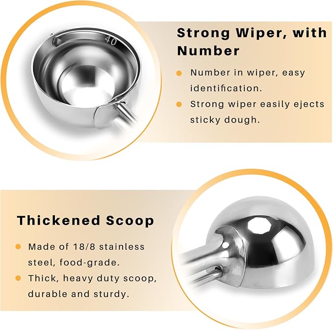 Cookie Scoop 1.5 Tablespoon, Small Cookie Dough Scoop, Cookie Scoops - Image 5