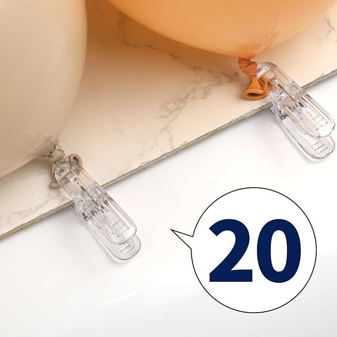 20pcs Balloon Arch Clips, 6x3cm/2.36x1.18 Inch Plastic Spring Garland Clamps - Image 3