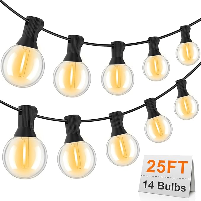 Outdoor String Lights, LED Patio Hanging Lights by GvvooHome