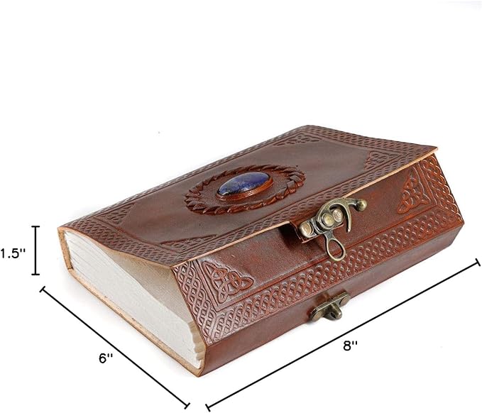 Vintage Leather Journal Handmade Buffalo Non-Refillable Deckle Edge Paper – - Image 10