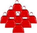 ArtCreativity 3 Inch Red Metal Cowbell Noisemakers by ArtCreativity