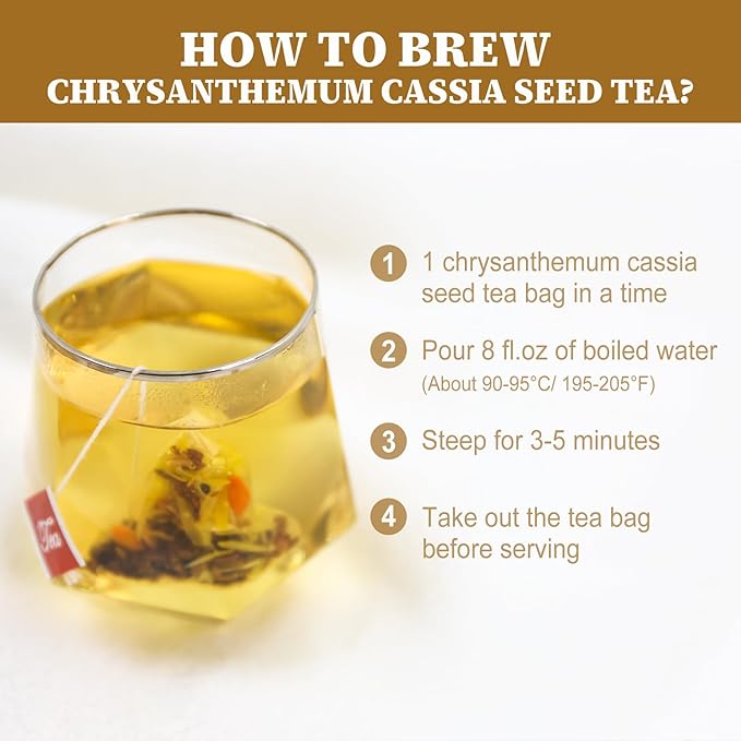 FullChea - Chrysanthemum Cassia Seed Tea, 30 Teabags, 5g/bag - Burdock Root - Image 5