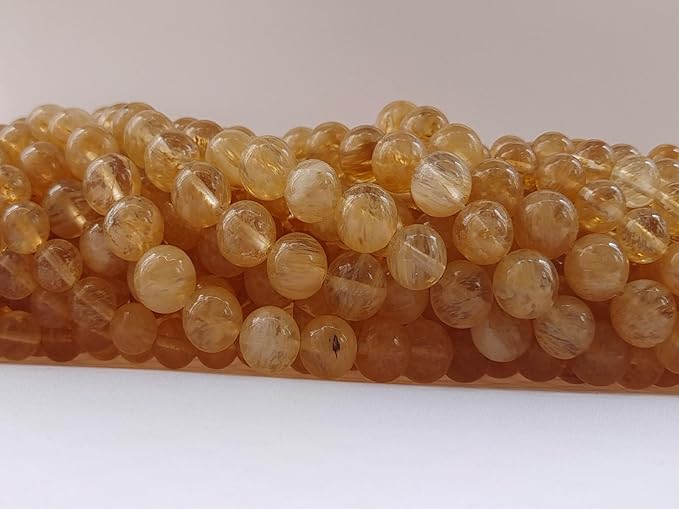 Stone Beads 6mm 140pcs Tea Watermelon Quartz Beads Round Loose Gemstones Beads - Image 3
