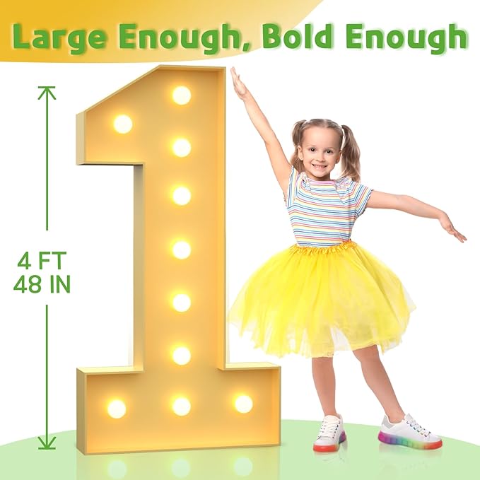 Marquee Numbers 4 Feet Tall Large Light Up Numbers 70th Birthday Decorations - Image 7