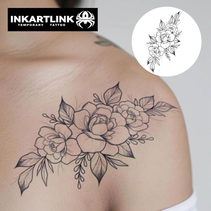 INKARTLINK Tattoo Tech, 2 Sheets Extra Large Semi Permanent Tattoo, Adult Art - Image 2