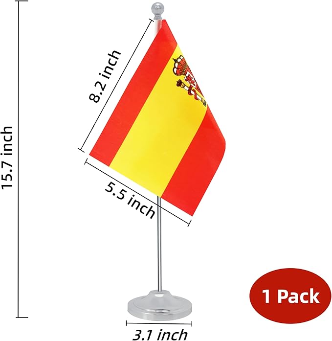 Spain Desk Flag, Spanish Table Office Flag - Image 2