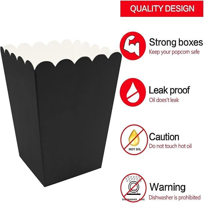 36 Pcs Popcorn Boxes Mini Paper Popcorn Box Cardboard Popcorn Container - Image 5