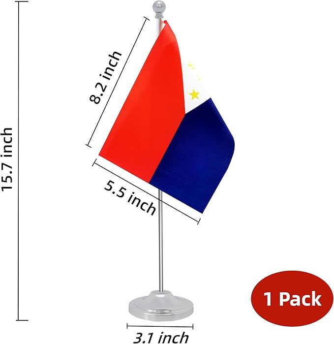 Philippines Desk Flag, Filipino Table Office Flag - Image 2