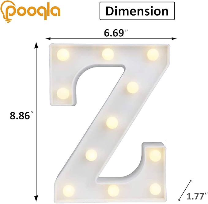 Pooqla LED Marquee Letter Lights Sign, Light Up Alphabet Letter - Image 3