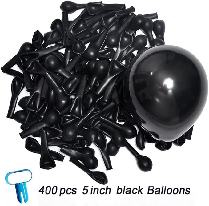 400 Pack Black Balloons, 5 Inch Black Latex Balloons Helium Balloons Party - Image 2