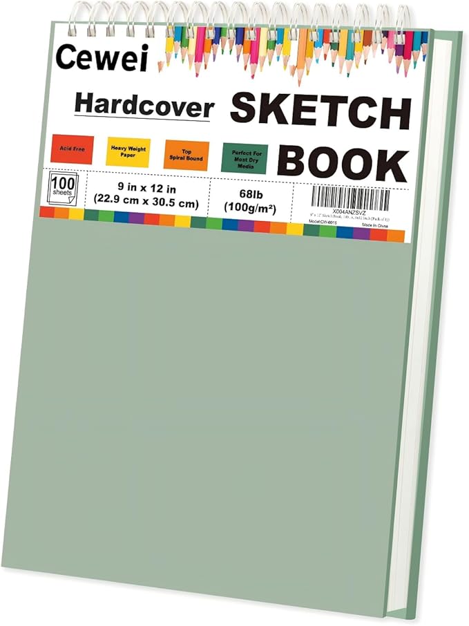 Sketch Pad 9x12 Inch, 1 Pack-100 Sheets Spiral Drawing Paper - Image 8