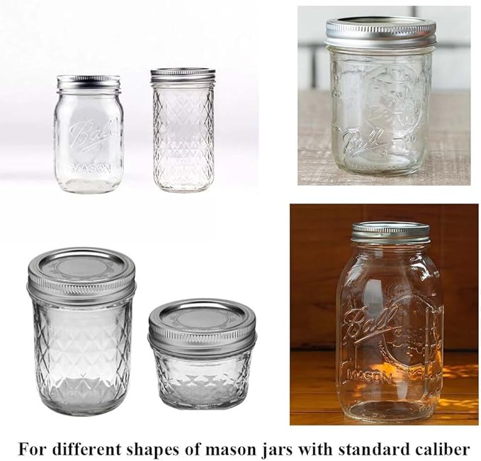6 Pack Mason Jar Lights, 10 LED Solar Colorful Flicker Fairy String Lights Lids - Image 4