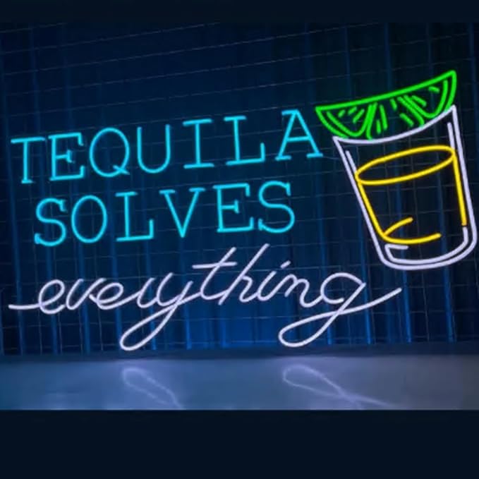 Tequila Solves Everything Neon Sign, Tequila Led Sign, Custom Neon Sign - Image 5