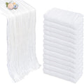 12 Pack White Cheesecloth Table Runner 10ft Boho Gauze Fabric Cheese Cloth by Pepmily