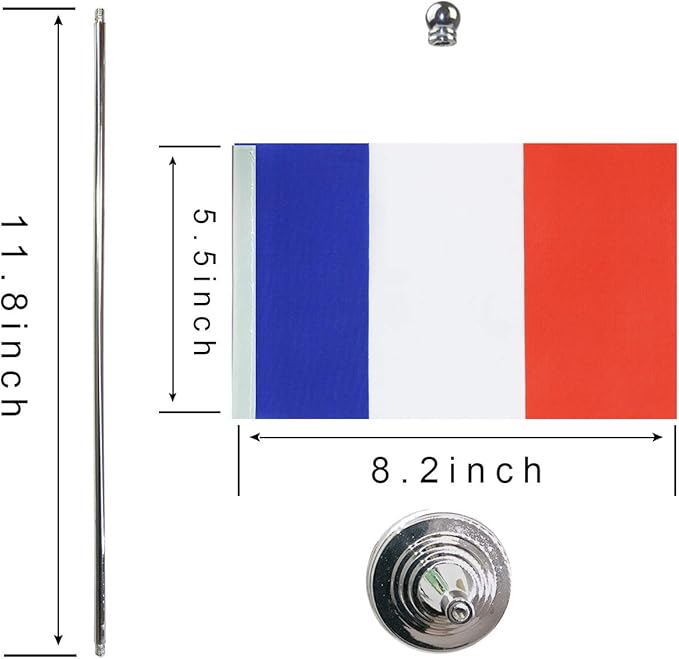 France French Flag Table Desk Flags, Office Flag, International World Country - Image 2