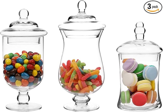 MyGift Clear Glass Apothecary Jars by MyGiftHome