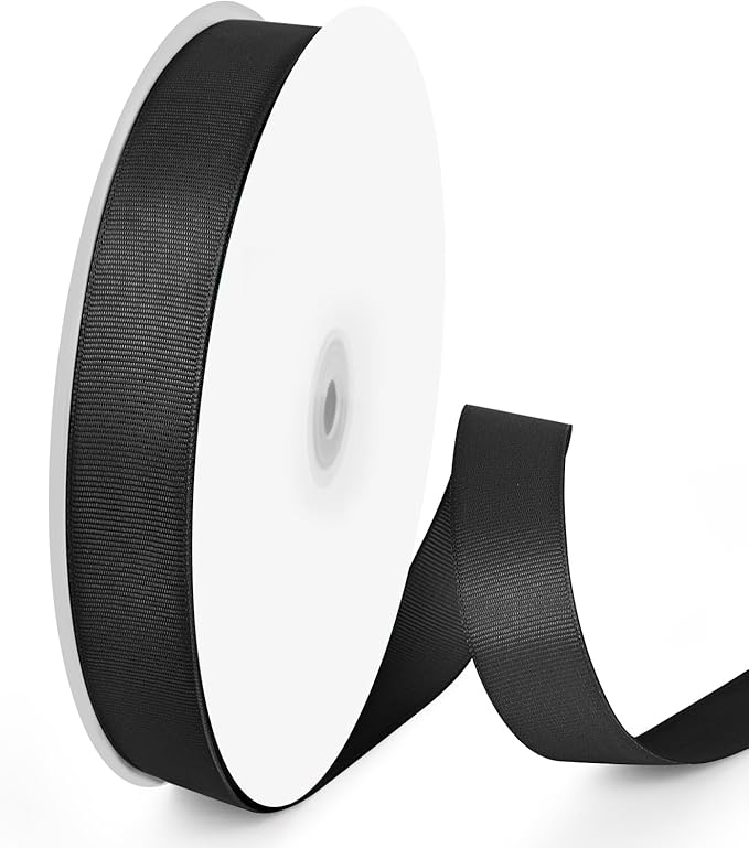 100 Yards 1 inch Grosgrain Ribbon, Solid Color Fabric Ribbon Perfect by VISPAD