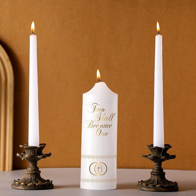 Frienda Unity Candles for Wedding Ceremony Set Wedding Unity Taper Candles - Image 2