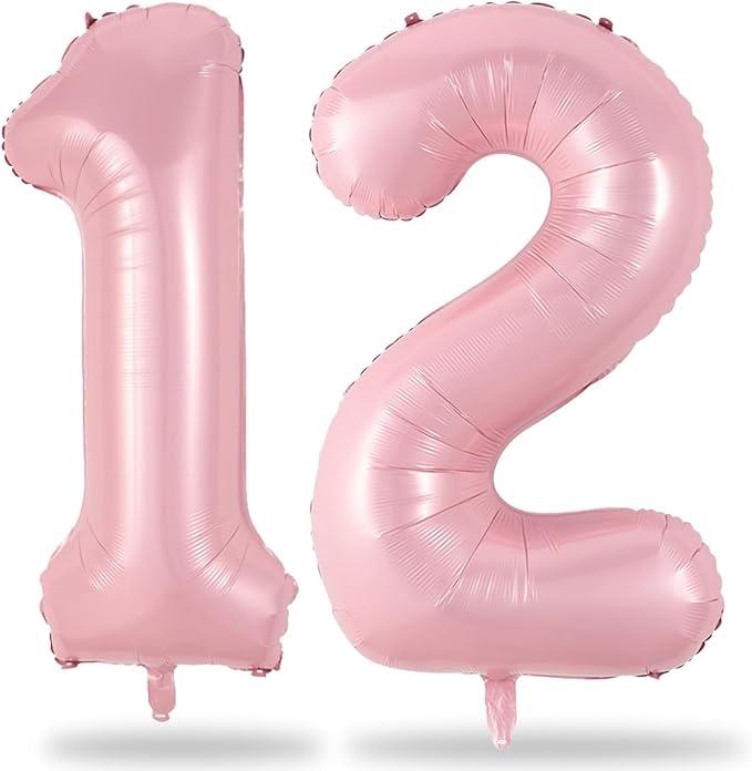 Light Pink 12th Birthday Balloon by Lingqiang