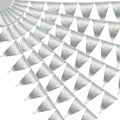 40M/130FT Silver Triangle Pennant Banner Flag Metallic Fabric Bunting Garland by raqieden