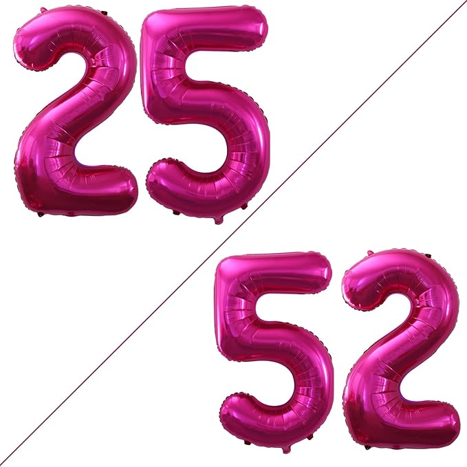 GOER Number 25 Balloons for 25th Birthday Party Decorations, 42 Inch Jumbo Foil by GOER