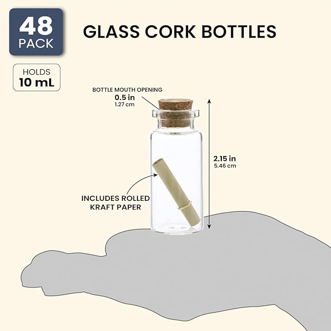 Bright Creations 48 Pack 10ml Create A Message In A Bottle Kit, Bulk Small - Image 3