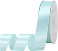 Light Blue Satin Ribbon 1 inch X Continuous 50 Yards, Single Face Polyester by Kryvusribbon