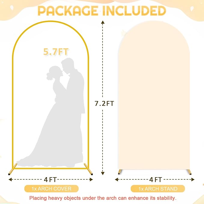 FUHSY Wedding Backdrop Arch Stand - Image 3