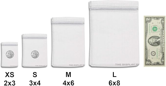 TheDisplayGuys 100-Pack XS 2 x 2 3/4" Silver Sheer Organza Gift Bags - Image 3