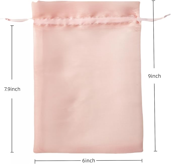 QIANF 20 Pcs Pink Small Organza Bags 6X9 inch - Image 2