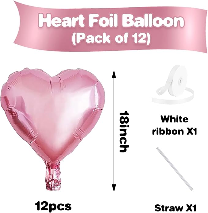 Pink Heart Balloons - Image 2