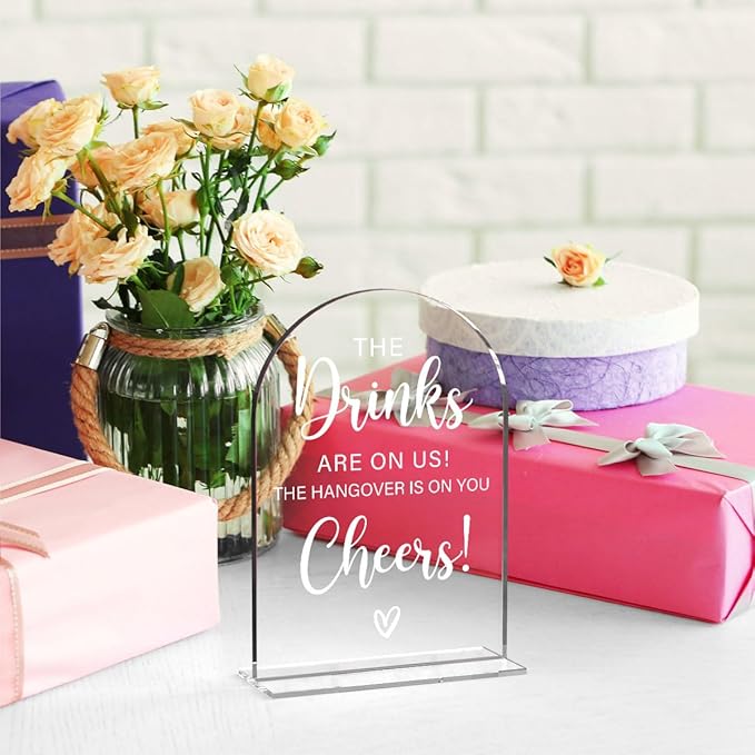 Acrylic Wedding Sign, Bridal Shower Decorations, The Drinks Sign - Image 4