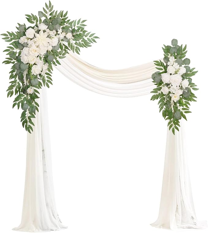 Artificial Arch Flowers Kit, Ceremony and Reception Background Rose Decoration by Muhanjia