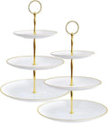 RAUVOLFIA 3 Tier Plastic Cupcake Stand, Tiered Serving Cake Stand, Round White by RAUVOLFIA