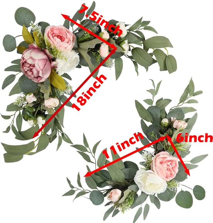 H&W 2pcs Artificial Wedding Arch Flowers - Image 2