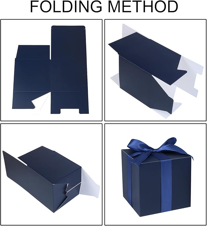COTOPHER Small Gift Boxes 25 Pack 5x5x5 inches Blue Gift Boxes - Image 6